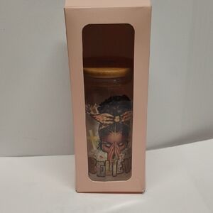 Believe Floral Prayer Glass Tumbler - Pink